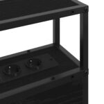 vidaXL Úložné čelo Nástenný s čelnou doskou s úložiskom Čierny dub 90 cm Kompozitné drevo – Obrázok 8