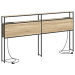 vidaXL Úložné čelo s čelnou doskou s úložiskom Sonoma Oak 200 cm Kompozitné drevo – Obrázok 2