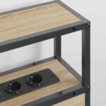 vidaXL Úložné čelo s čelnou doskou s úložiskom Sonoma Oak 200 cm Kompozitné drevo – Obrázok 4