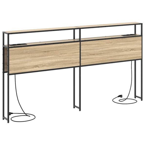 vidaXL Úložné čelo s čelnou doskou s úložiskom Sonoma Oak 200 cm Kompozitné drevo – Obrázok 7