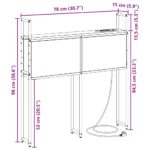 vidaXL Úložné čelo s čelnou doskou s úložiskom Čierny dub 75 cm Kompozitné drevo – Obrázok 13