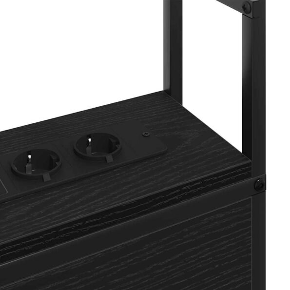 vidaXL Úložné čelo s čelnou doskou s úložiskom Čierny dub 75 cm Kompozitné drevo – Obrázok 8