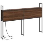 vidaXL Úložné čelo s čelnou doskou s úložiskom Hnedý dub 135 cm Kompozitné drevo – Obrázok 7