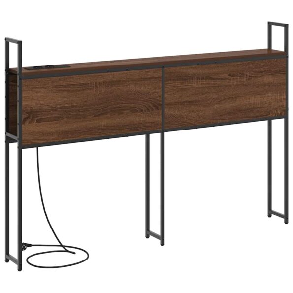 vidaXL Úložné čelo s čelnou doskou s úložiskom Hnedý dub 135 cm Kompozitné drevo – Obrázok 7