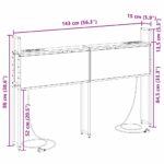 vidaXL Úložné čelo Sivý dub sonoma 140 cm Kompozitné drevo – Obrázok 13
