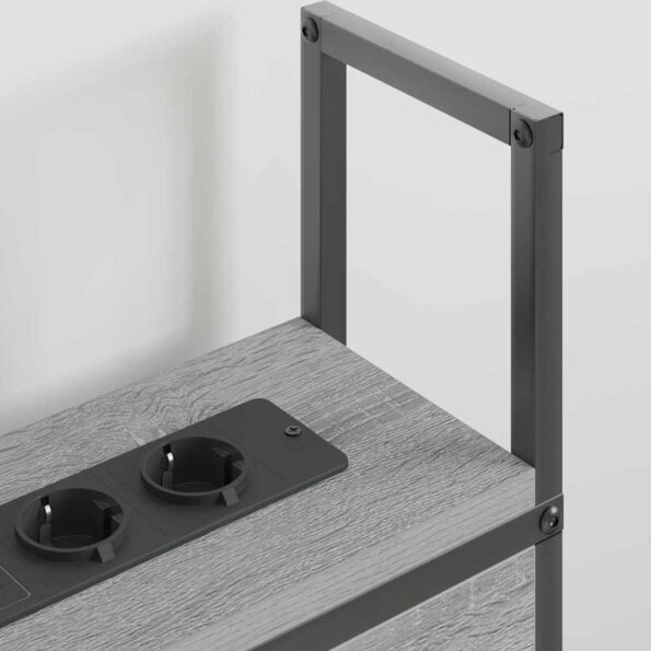 vidaXL Úložné čelo Sivý dub sonoma 140 cm Kompozitné drevo – Obrázok 4