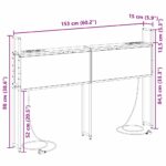 vidaXL Úložné čelo s čelnou doskou Hnedý dub 150 cm Kompozitné drevo – Obrázok 11