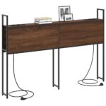 vidaXL Úložné čelo s čelnou doskou Hnedý dub 150 cm Kompozitné drevo – Obrázok 3