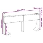 vidaXL Úložné čelo s čelnou doskou s úložiskom Tmavý dub 180 cm Kompozitné drevo – Obrázok 13