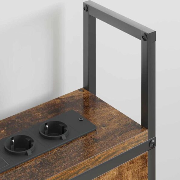 vidaXL Úložné čelo s čelnou doskou s úložiskom Tmavý dub 180 cm Kompozitné drevo – Obrázok 4