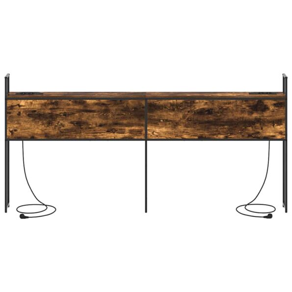 vidaXL Úložné čelo s čelnou doskou s úložiskom Tmavý dub 180 cm Kompozitné drevo – Obrázok 5