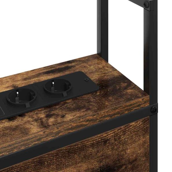 vidaXL Úložné čelo s čelnou doskou s úložiskom Tmavý dub 180 cm Kompozitné drevo – Obrázok 8