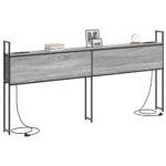 vidaXL Úložné čelo Sivý dub sonoma 180 cm Kompozitné drevo – Obrázok 3