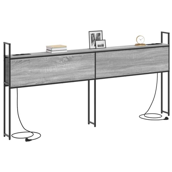 vidaXL Úložné čelo Sivý dub sonoma 180 cm Kompozitné drevo – Obrázok 3