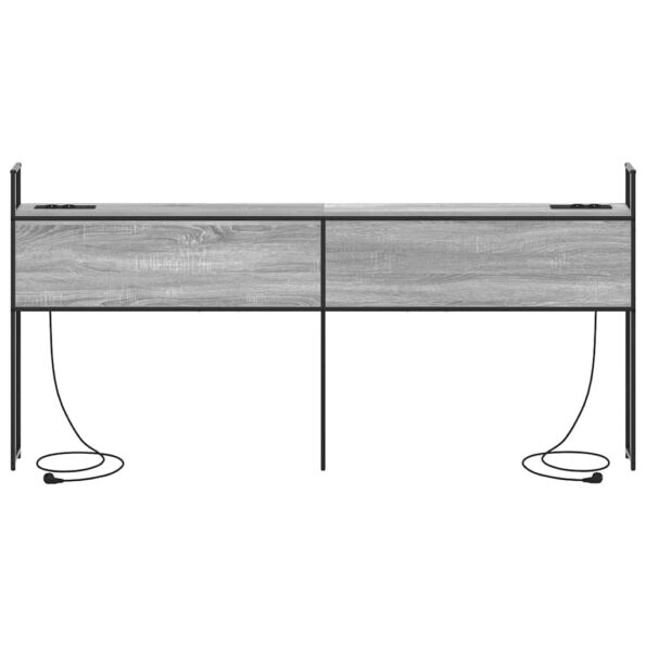 vidaXL Úložné čelo Sivý dub sonoma 180 cm Kompozitné drevo – Obrázok 5