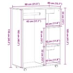 vidaXL Šatník čierny dub 80x40x110 cm, imitácia dreva – Obrázok 10