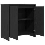 vidaXL Komoda, čierny dub, 70x41x75 cm, imitácia dreva – Obrázok 5