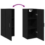 vidaXL Nástenná skrinka, čierny dub 34,5x34x90 cm, umelé drevo – Obrázok 9