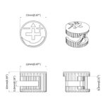 vidaXL Matice s kamlockom 2 pcs Strieborná 12 x 10 mm Oceľ – Obrázok 7