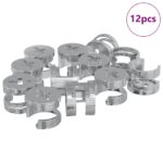 vidaXL Matice s kamlockom 12 pcs Strieborná 12 x 10 mm Oceľ – Obrázok 2