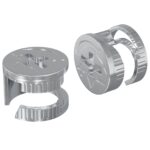 vidaXL Matice s kamlockom 2 pcs Strieborná 15 x 11,5 mm Kov