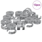 vidaXL Matice s kamlockom 12 pcs Strieborná 15 x 11,5 mm Kov – Obrázok 2