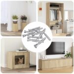 vidaXL Potvrdené skrutky 12 pcs Strieborná Ø7 x 50 mm Kov