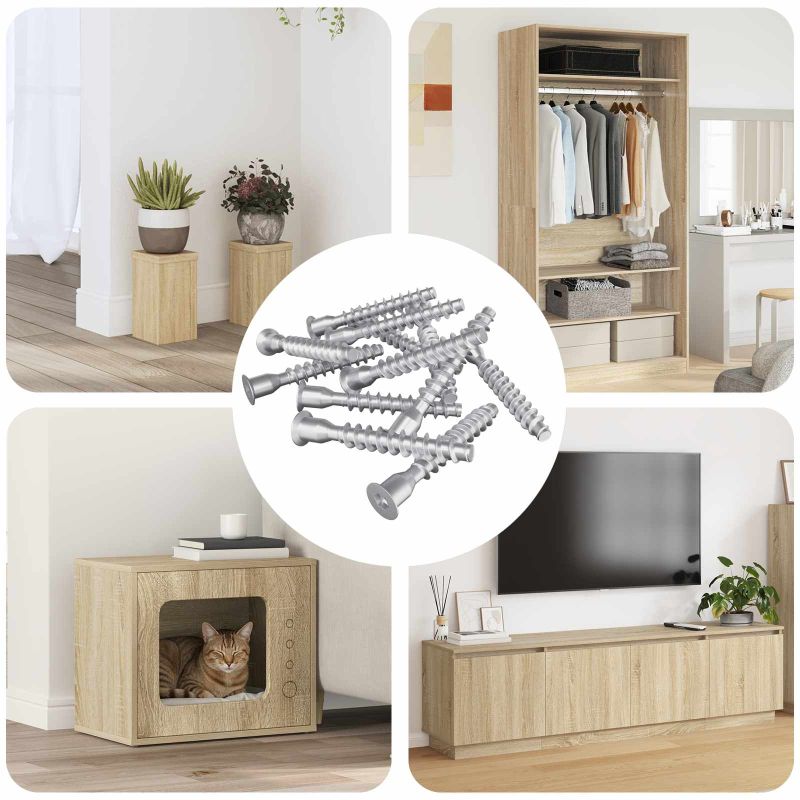 864383_1.jpg vidaXL Potvrdené skrutky 12 pcs Strieborná Ø7 x 50 mm Kov – Obrázok 1