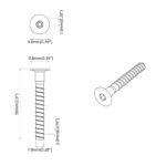 vidaXL Potvrdené skrutky 12 pcs Strieborná Ø7 x 50 mm Kov – Obrázok 6