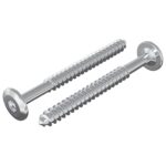 vidaXL Drevo skrutky 2 pcs Strieborná M6 x 70 mm Oceľ – Obrázok 2