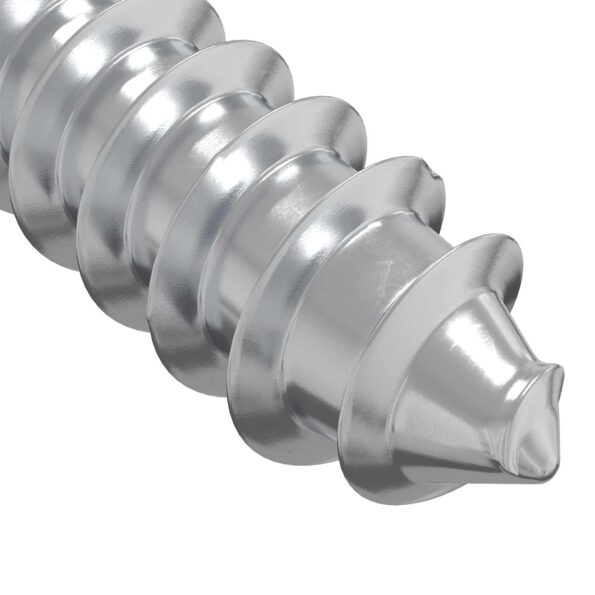 vidaXL Drevo skrutky 2 pcs Strieborná M6 x 70 mm Oceľ – Obrázok 5