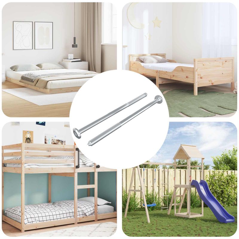 864406_1.jpg vidaXL Nábytkové skrutky 2 pcs Strieborná M6 x 120 mm Oceľ – Obrázok 1