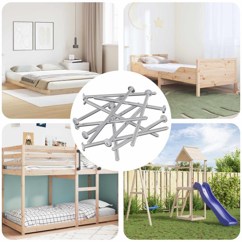 864408_1.jpg vidaXL Nábytkové skrutky 800 pcs Strieborná Oceľ – Obrázok 1