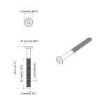vidaXL Skrutka 12 pcs Strieborná M6 x 50 mm Oceľ – Obrázok 6