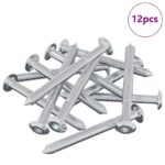 vidaXL Skrutka 12 pcs Strieborná M6 x 60 mm Oceľ – Obrázok 2