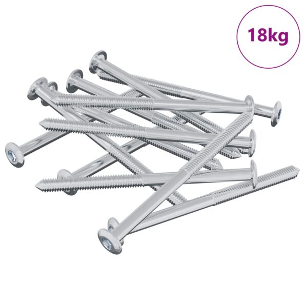vidaXL Skrutka 1200 pcs Strieborná M6 x 85 mm Oceľ – Obrázok 7