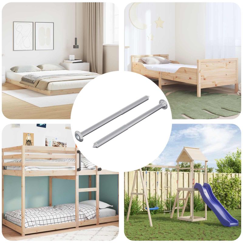 864418_1.jpg vidaXL Skrutka 2 pcs Strieborná M6 x 100 mm Oceľ – Obrázok 1