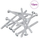 vidaXL Skrutka 12 pcs Strieborná M6 x 100 mm Oceľ – Obrázok 2