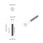 vidaXL Skrutka 12 pcs Strieborná M6 x 100 mm Oceľ – Obrázok 6