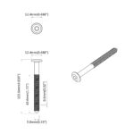 vidaXL Skrutka 12 pcs Strieborná M6 x 120 mm Oceľ – Obrázok 6