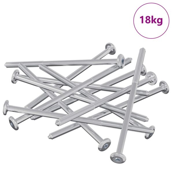 vidaXL Skrutka 800 pcs Strieborná M6 x 120 mm Oceľ – Obrázok 2
