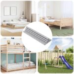 vidaXL Skrutková tyč 900 pcs Strieborná Oceľ