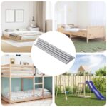 vidaXL Skrutková tyč 12 pcs Strieborná 6 x 135 mm Oceľ