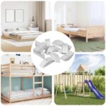 vidaXL Polkruhová podložka 12 pcs Biela M6 PP