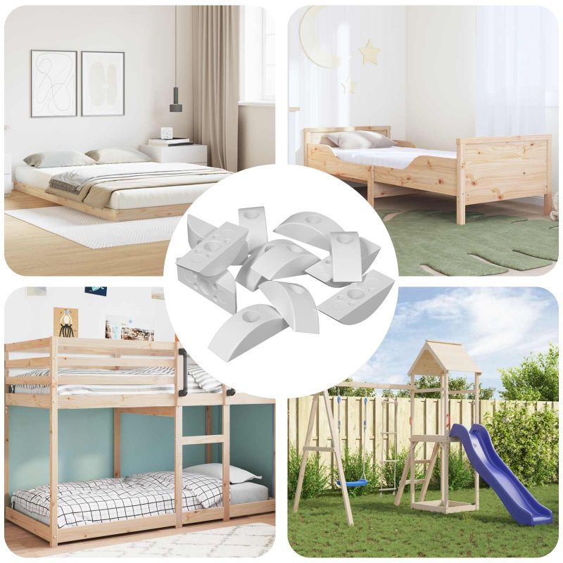 864449_1.jpg vidaXL Polkruhová podložka 12 pcs Biela M6 PP – Obrázok 1