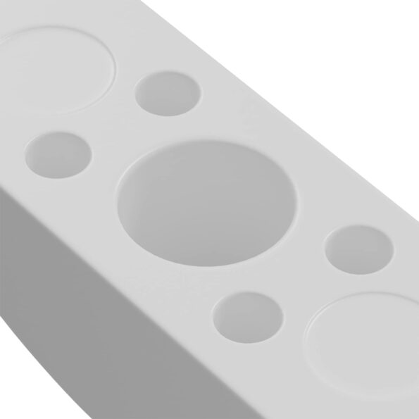 vidaXL Polkruhová podložka 12 pcs Biela M6 PP – Obrázok 5