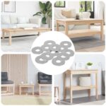 vidaXL Podložky 33962 pcs Strieborná Železo