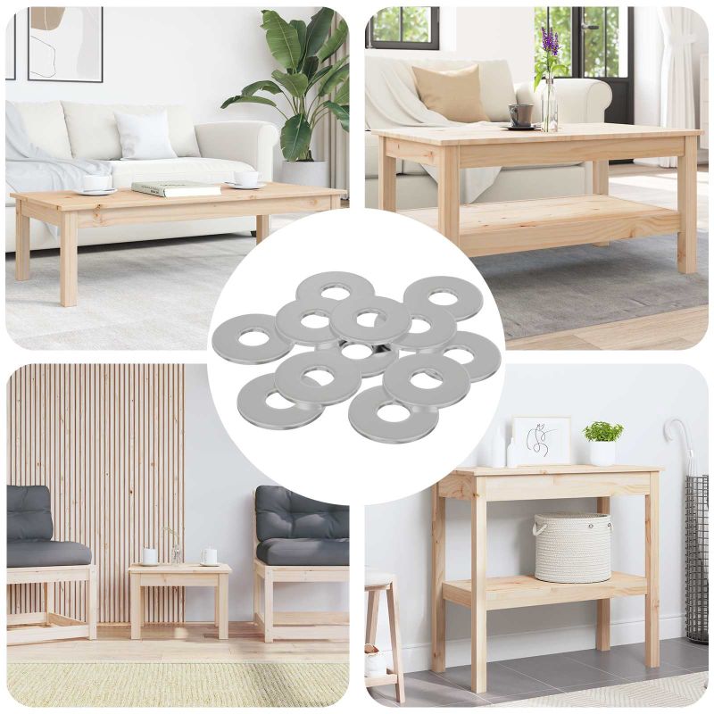 864462_1.jpg vidaXL Podložky 33962 pcs Strieborná Železo – Obrázok 1