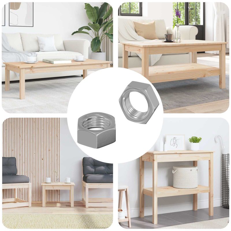 864466_1.jpg vidaXL Hex matice 2 pcs Strieborná M6 Oceľ – Obrázok 1