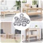 vidaXL Hex matice 23377 pcs Strieborná Železo